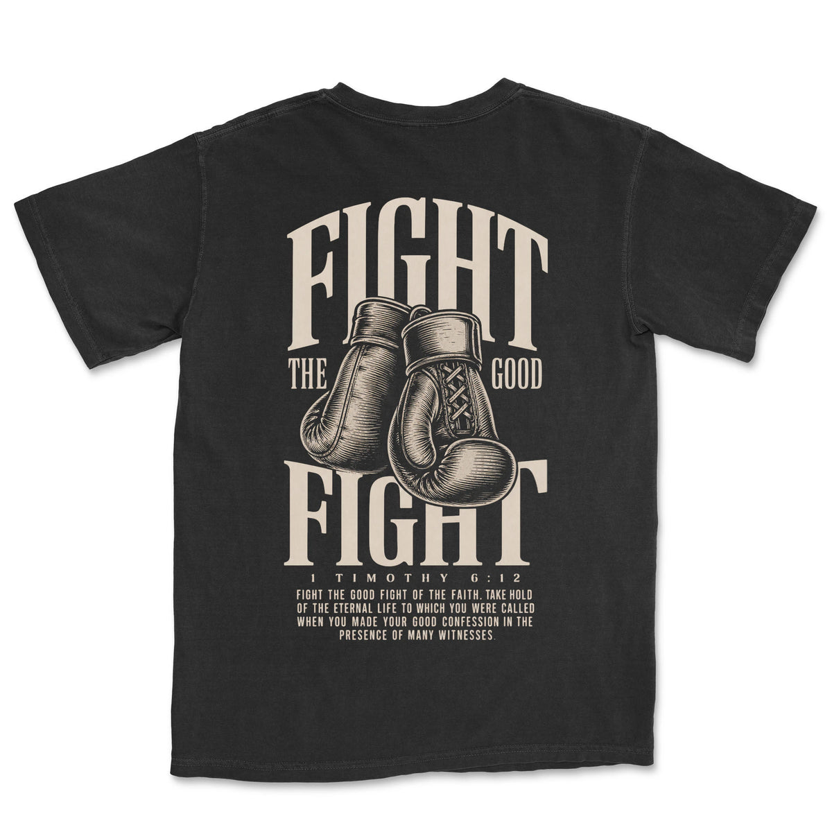 Fight The Good Fight Gloves | Black back