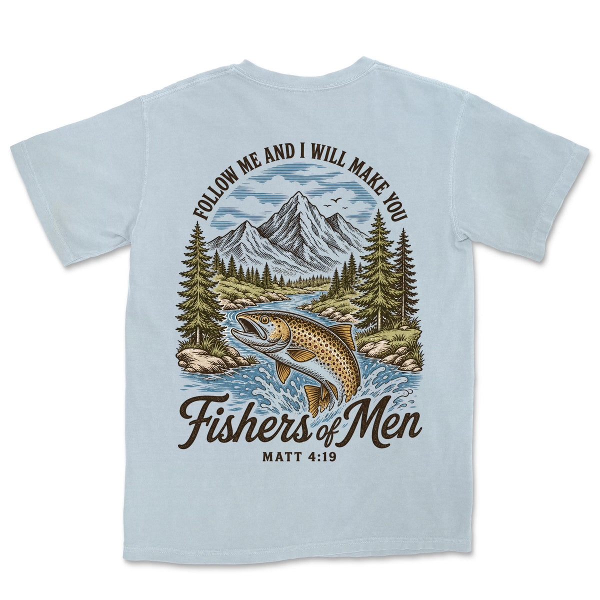 Fishers Of Men Trout | Chambray back