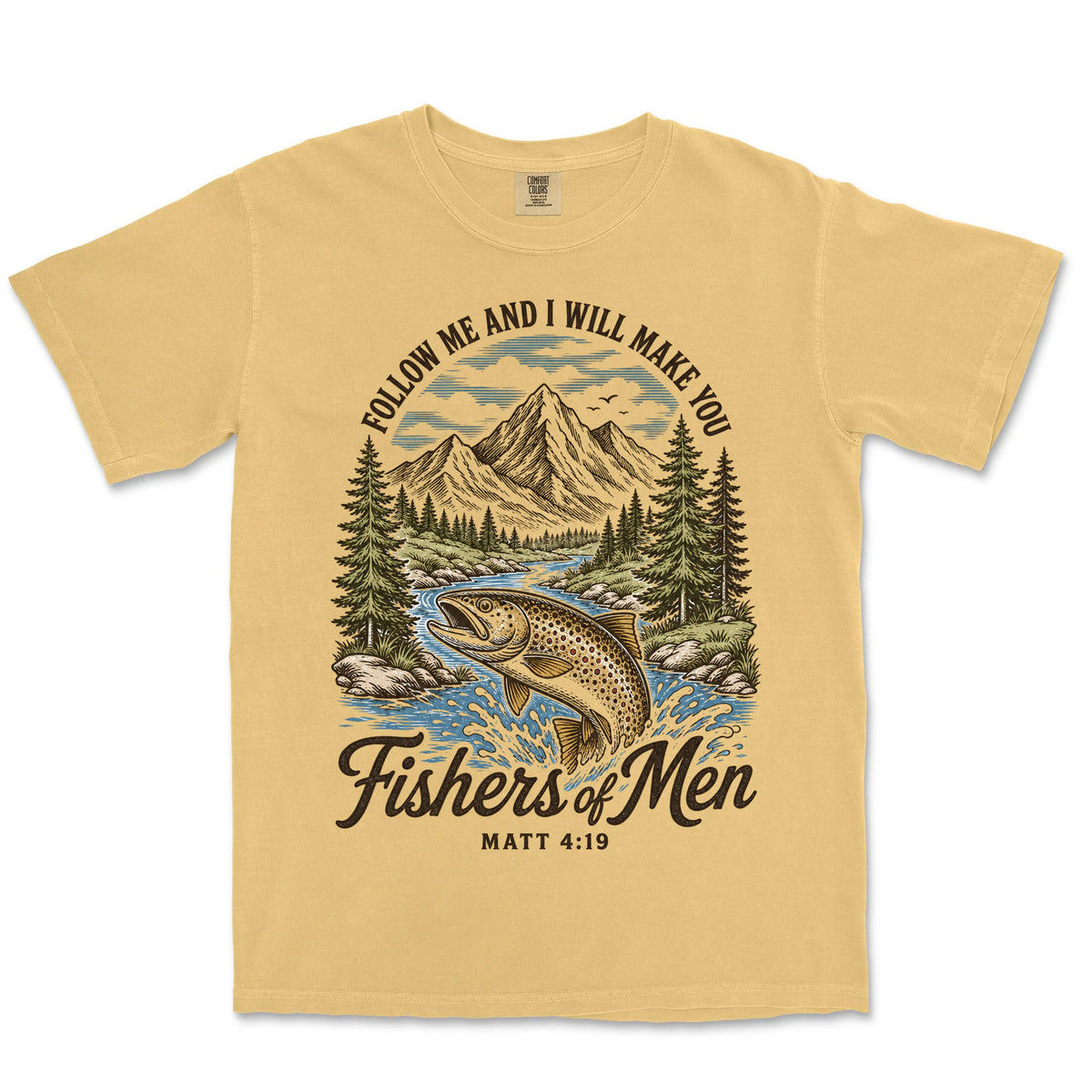 Fishers Of Men Trout | Mustard front