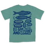 All My Fishes And Loaves | Light Green back