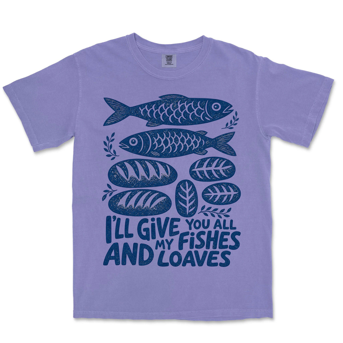 All My Fishes And Loaves | Violet front