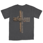 For God So Loved The World Cross | Graphite back