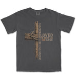 For God So Loved The World Cross | Graphite front
