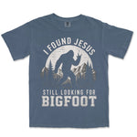 Found Jesus Looking For Bigfoot | Denim front