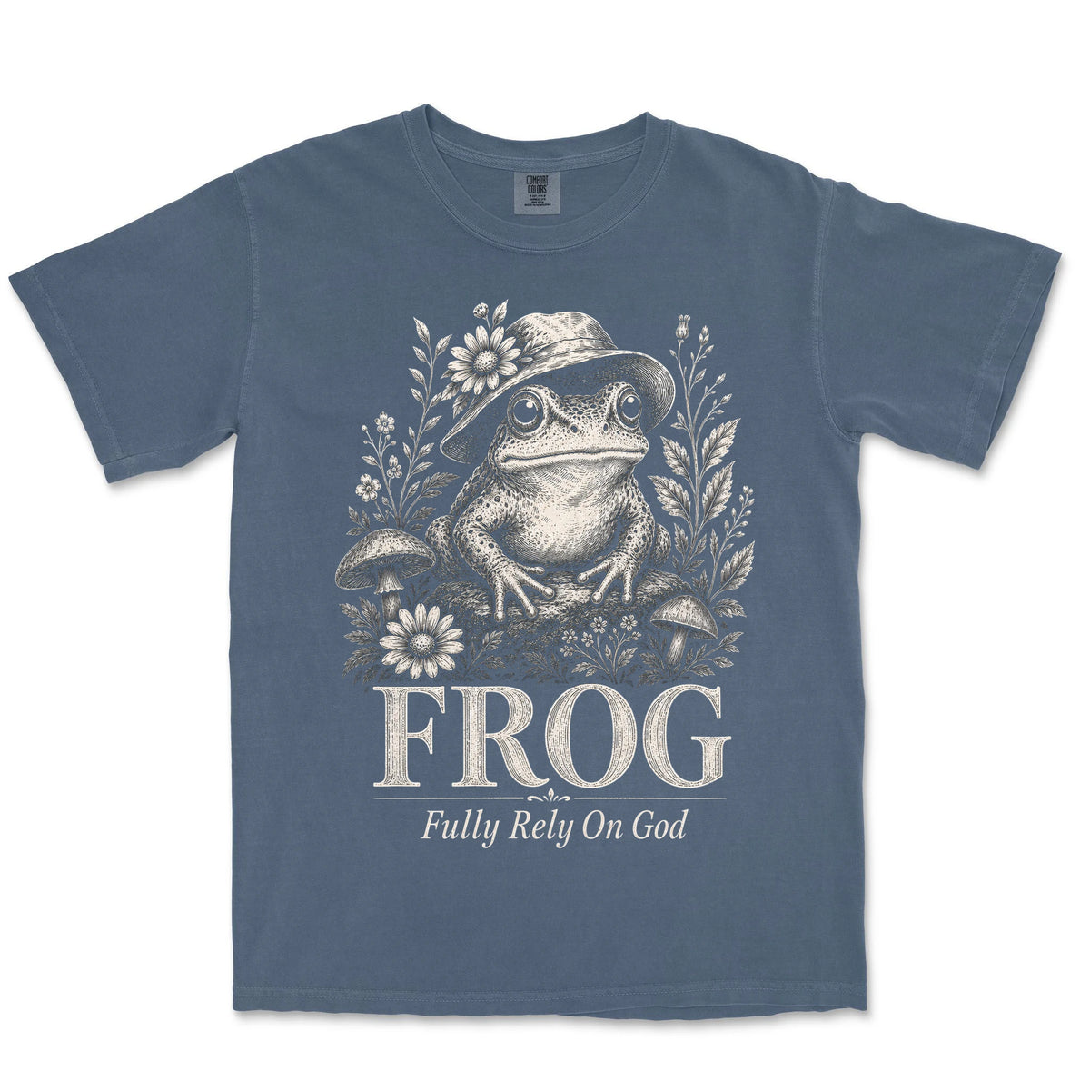 Fully Rely On God | Denim front