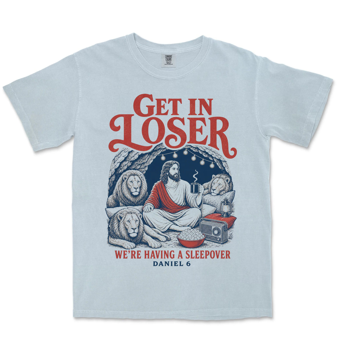 Lions Den Sleepover | Chambray front