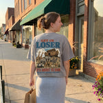 Get In Loser Noah's Ark worn by a model | Grey model back