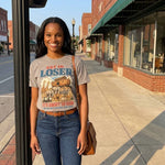 Get In Loser Noah's Ark worn by a model | Grey model front
