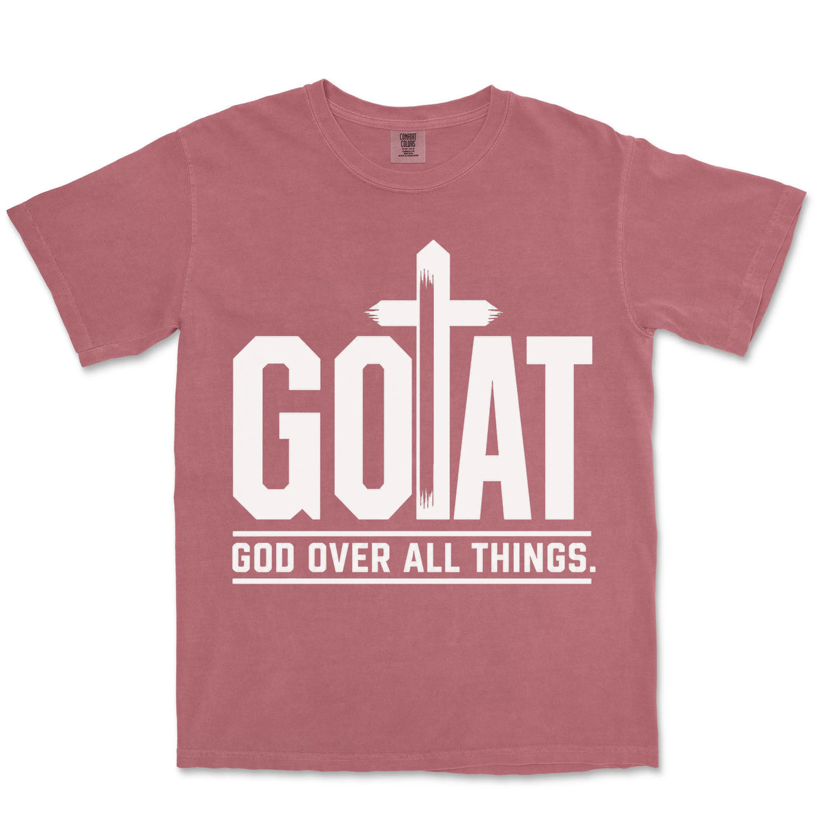 GOAT God Over All Things | Crimson front