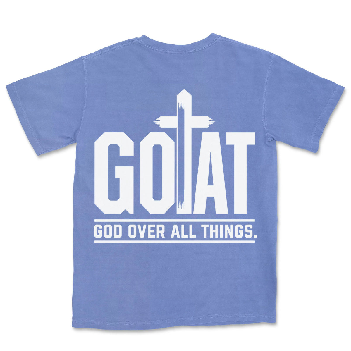 GOAT God Over All Things | Flo Blue back