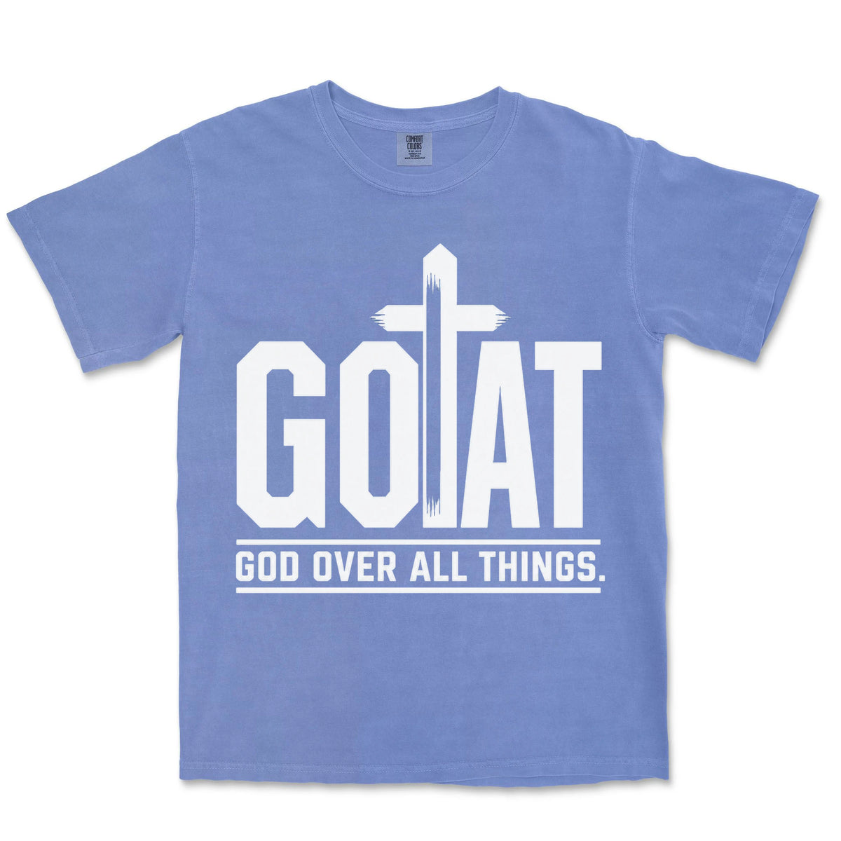 GOAT God Over All Things | Flo Blue front