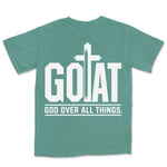 GOAT God Over All Things | Light Green back