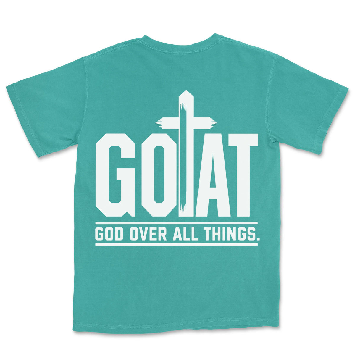 GOAT God Over All Things | Sea Foam back
