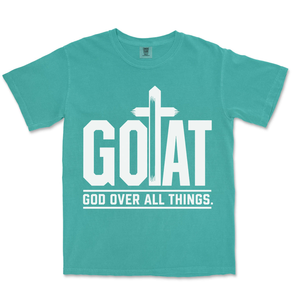 GOAT God Over All Things | Sea Foam front