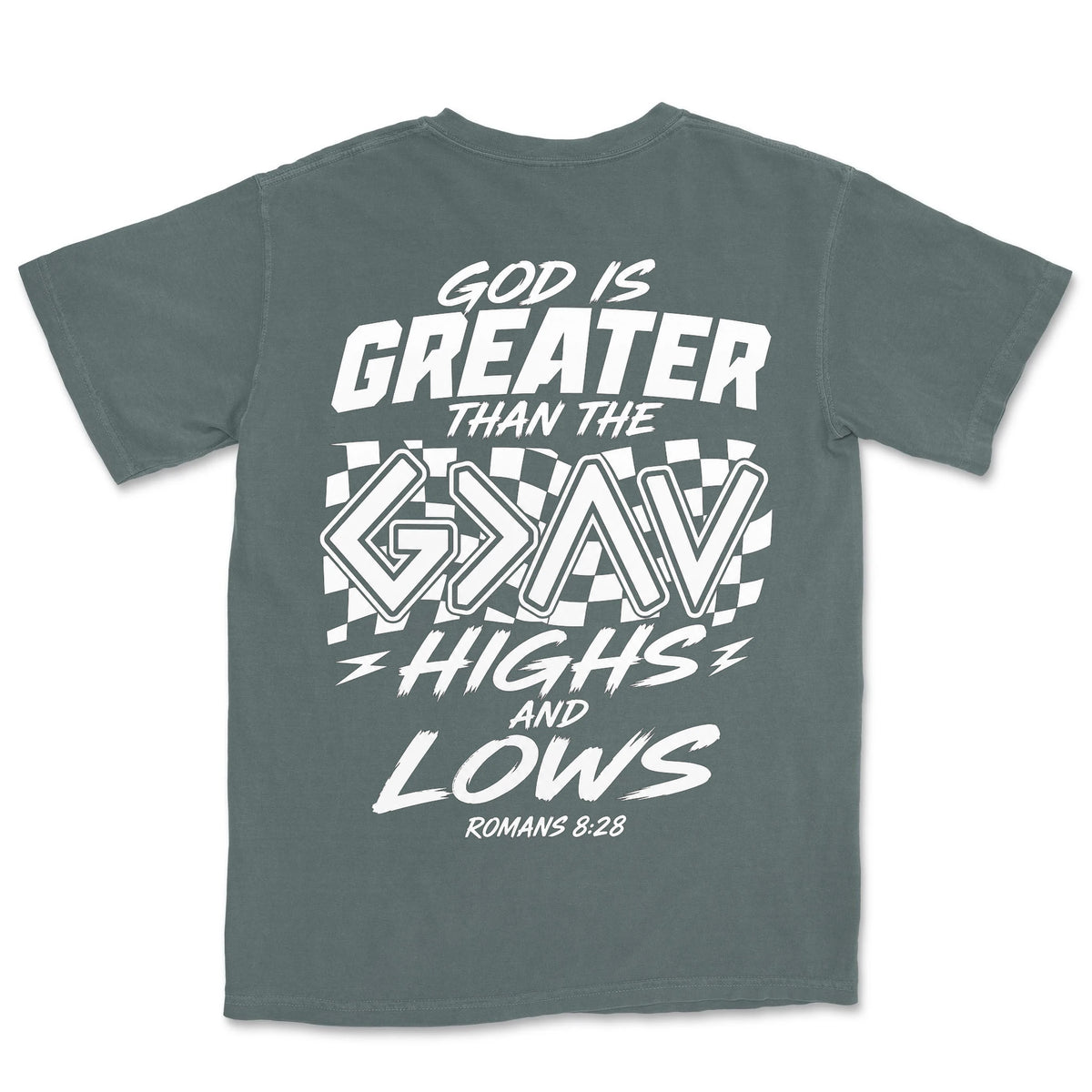 God Is Greater Highs And Lows | Blue Spruce back