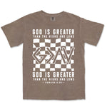 God Is Greater Checkered | Espresso front