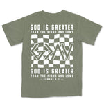 God Is Greater Checkered | Sage back