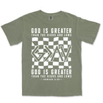 God Is Greater Checkered | Sage front