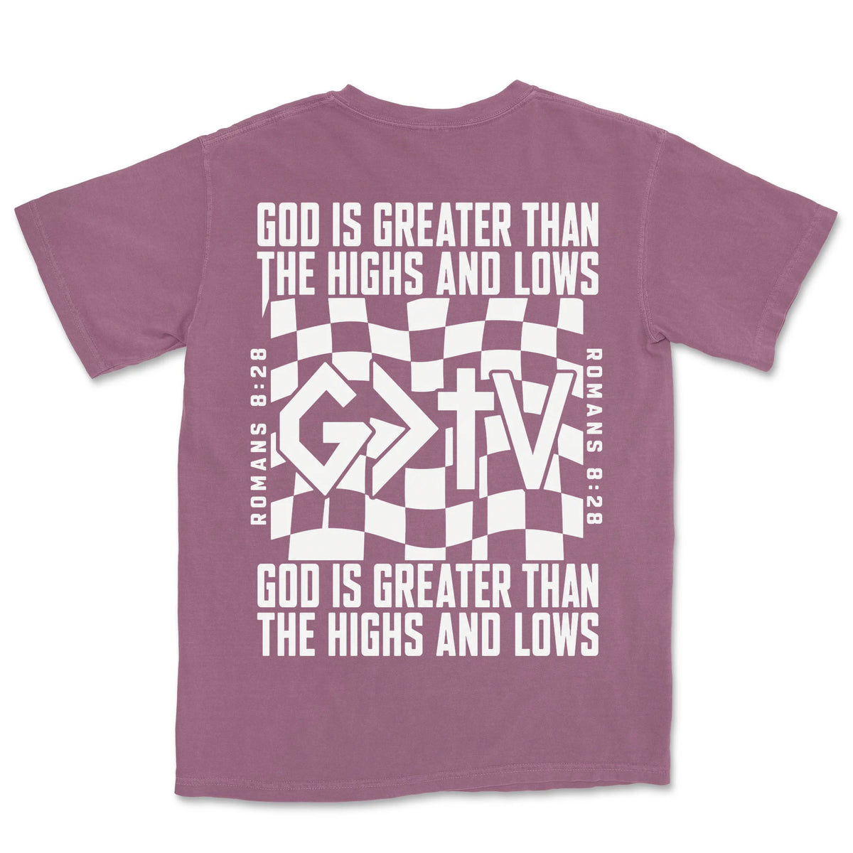God Is Greater Cross Flag | Berry back