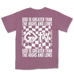 God Is Greater Cross Flag | Berry back