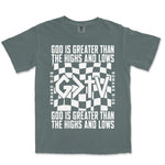 God Is Greater Cross Flag | Blue Spruce front