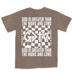 God Is Greater Cross Flag | Espresso back