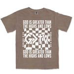 God Is Greater Cross Flag | Espresso front