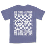 God Is Greater Cross Flag | Grape back