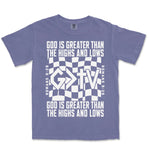 God Is Greater Cross Flag | Grape front