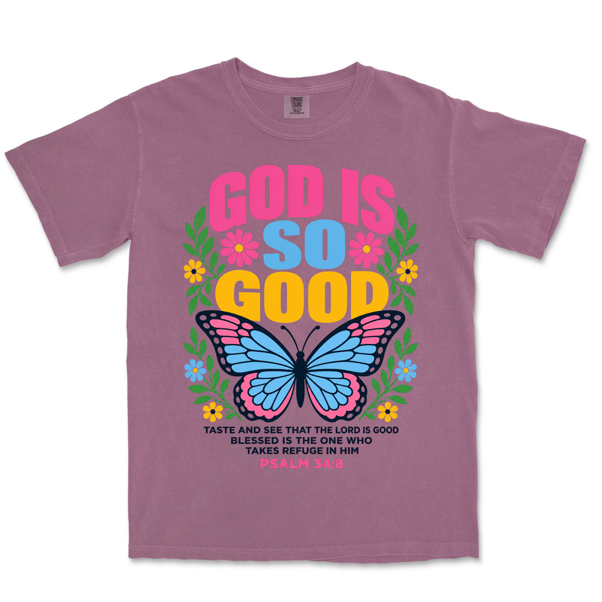 God Is So Good Butterfly | Berry front