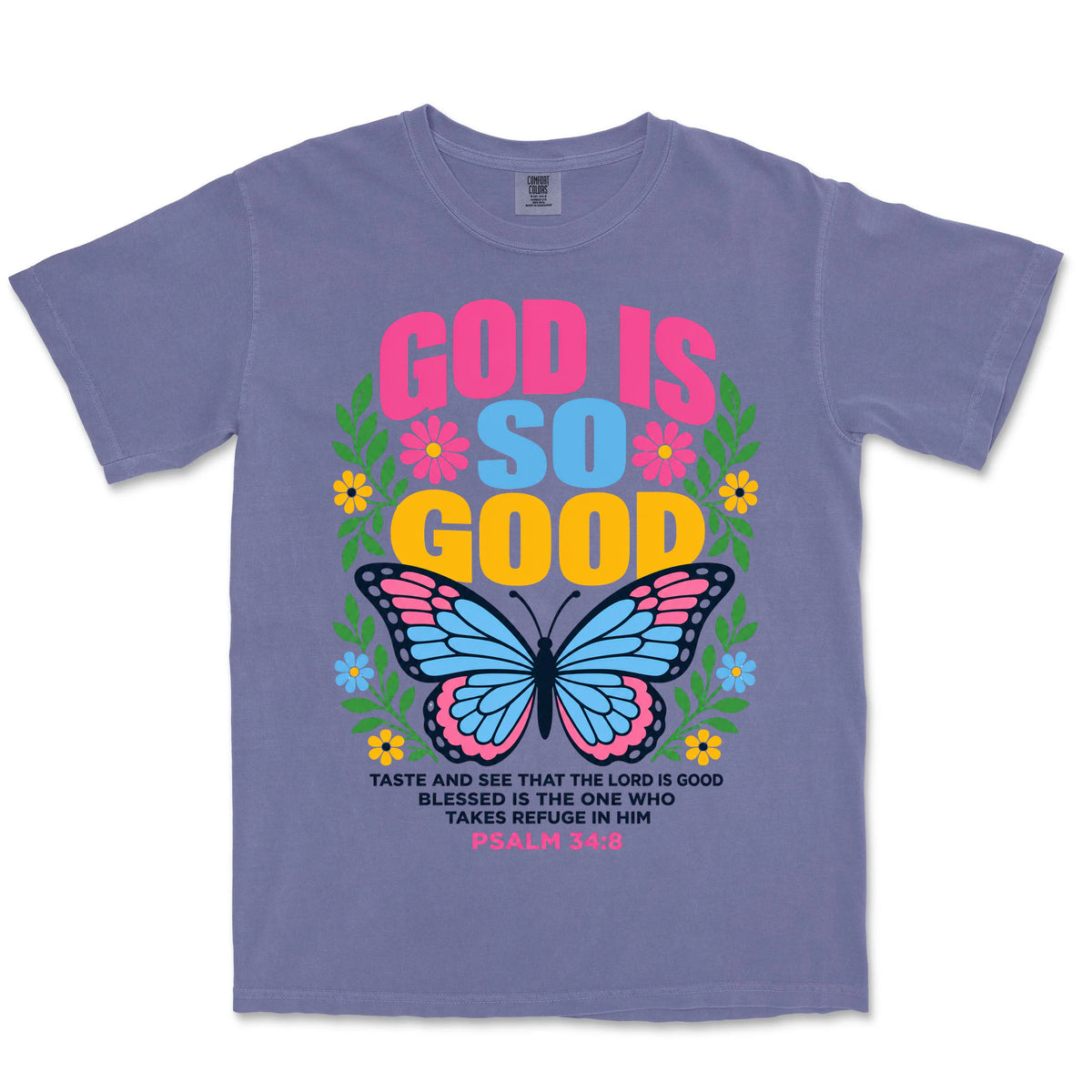 God Is So Good Butterfly | Grape front