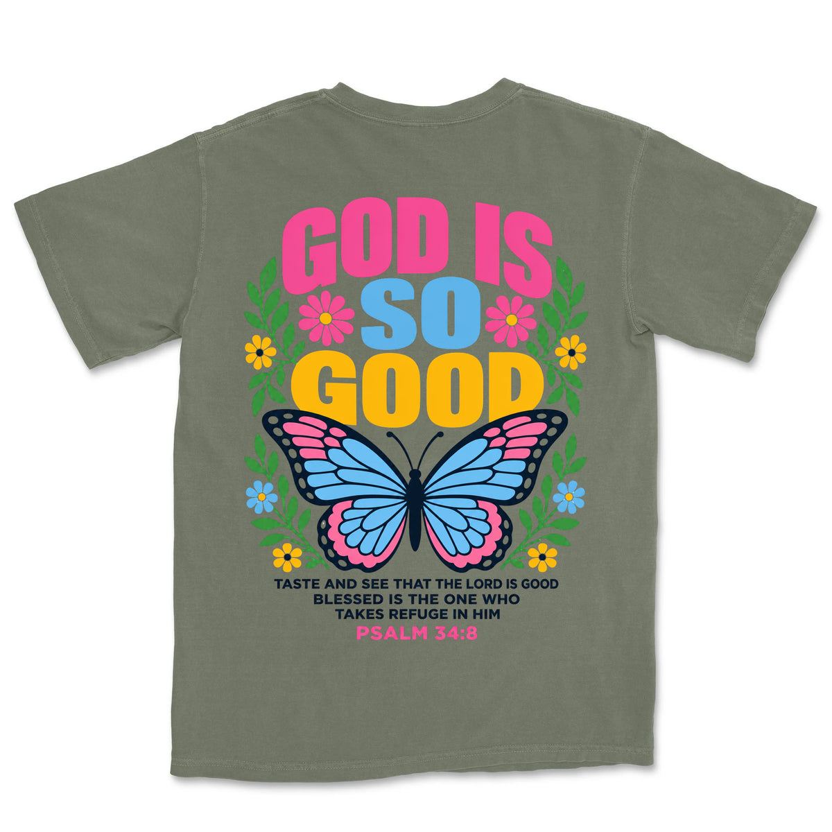 God Is So Good Butterfly | Moss back
