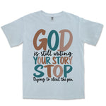 Stop Stealing The Pen | Chambray front