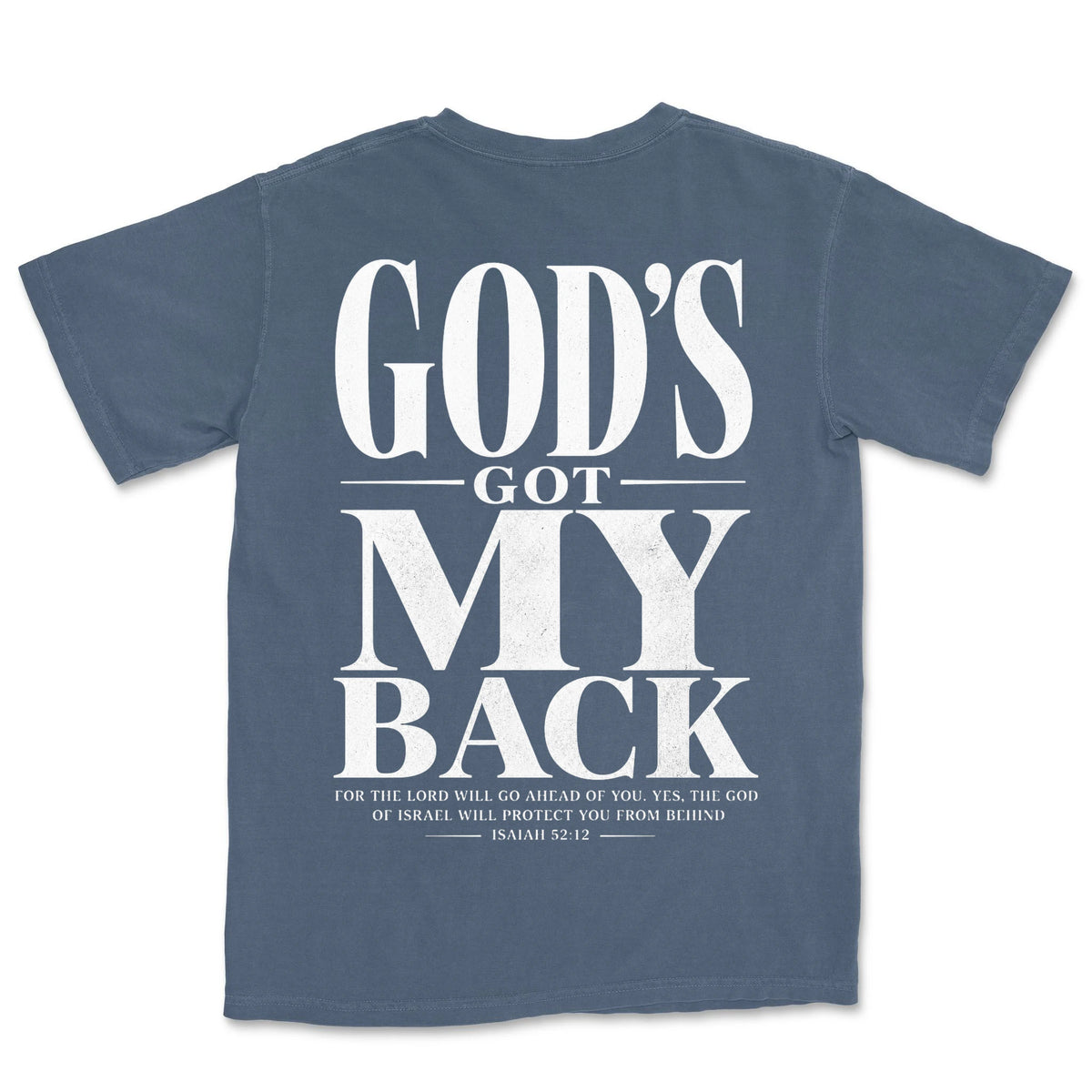 God's Got My Back | Denim back