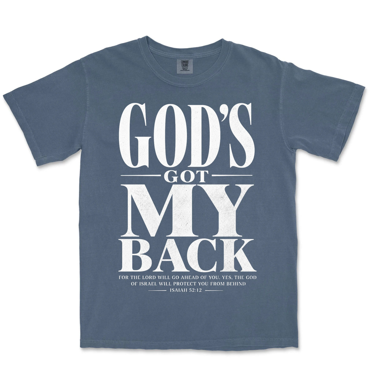 God's Got My Back | Denim front