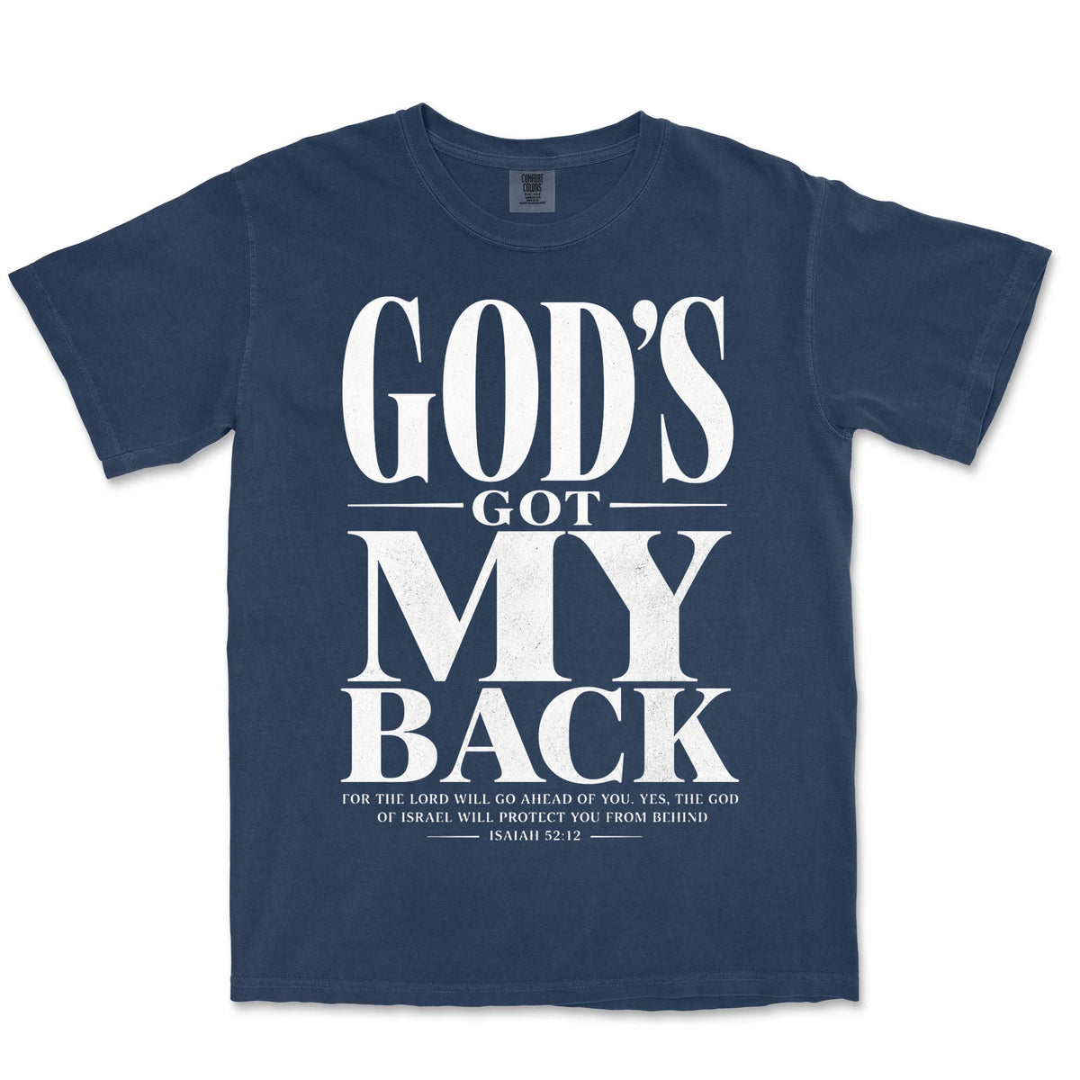 God's Got My Back | Navy front
