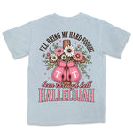 Hard Fought Pink Gloves | Chambray back