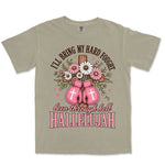 Hard Fought Pink Gloves | Sandstone front
