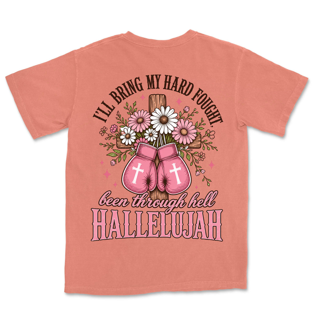 Hard Fought Pink Gloves | Terracotta back