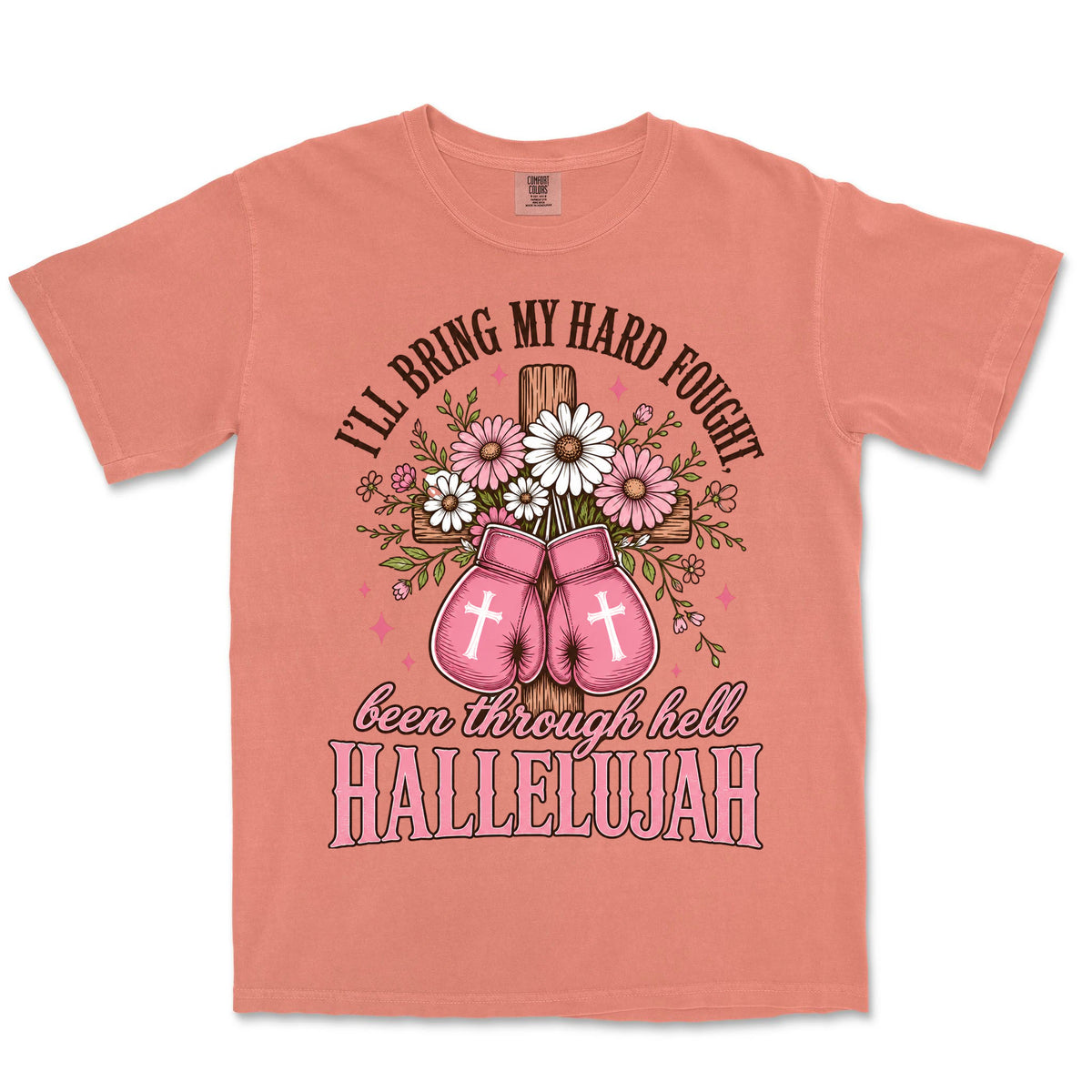 Hard Fought Pink Gloves | Terracotta front