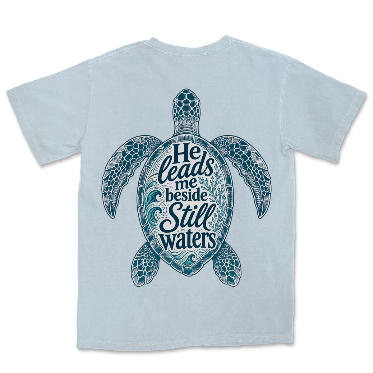 Still Waters Sea Turtle | Chambray back