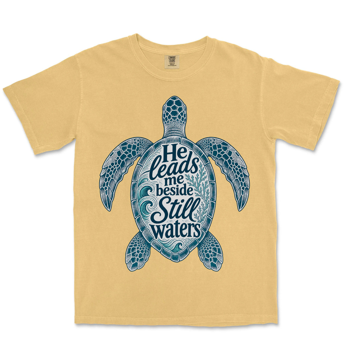 Still Waters Sea Turtle | Mustard front