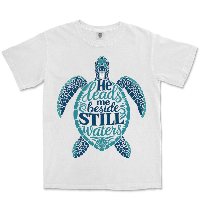 Still Waters Sea Turtle | White front