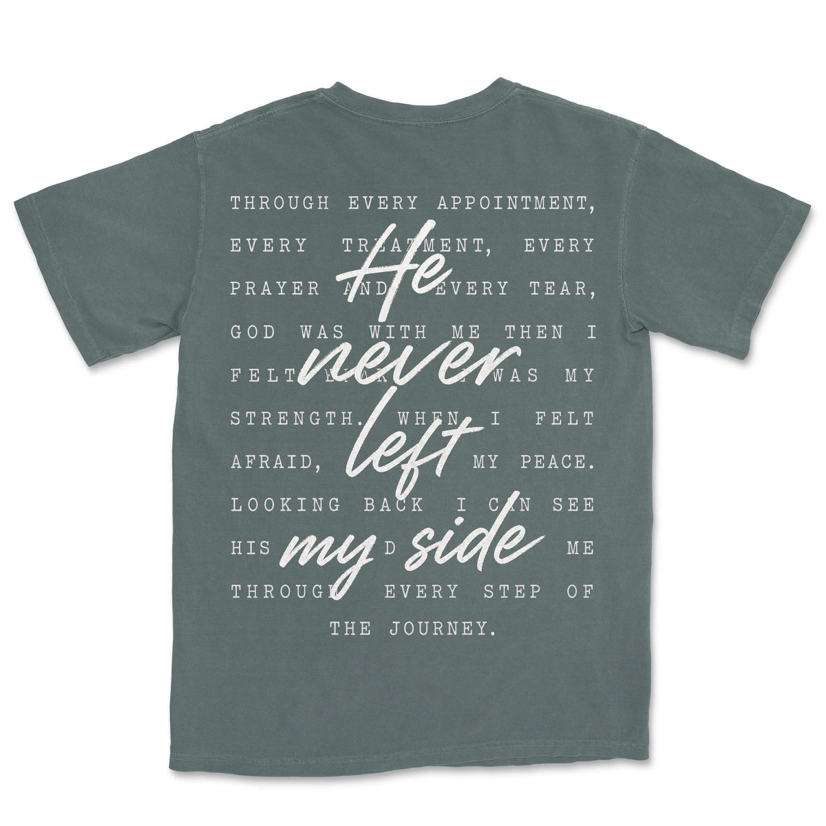 He Never Left My Side | Blue Spruce back