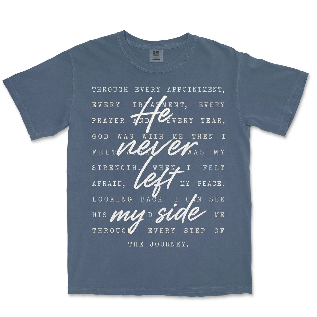 He Never Left My Side | Denim front