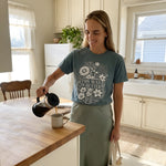 His Way Is Better Cross worn by a model | Blue Spruce model front