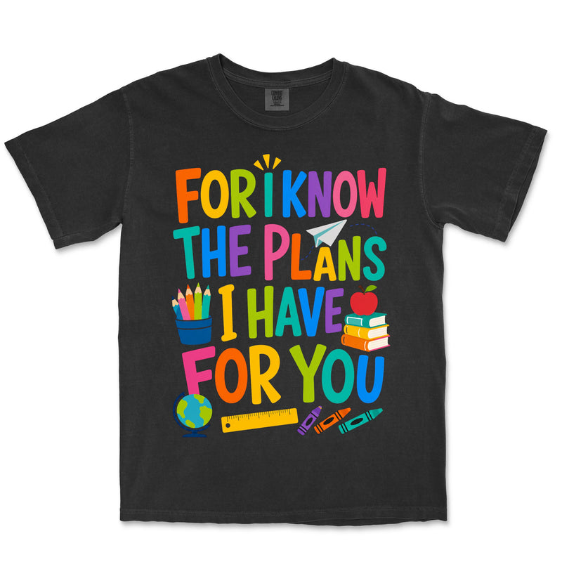 I Know The Plans Teacher | Black front