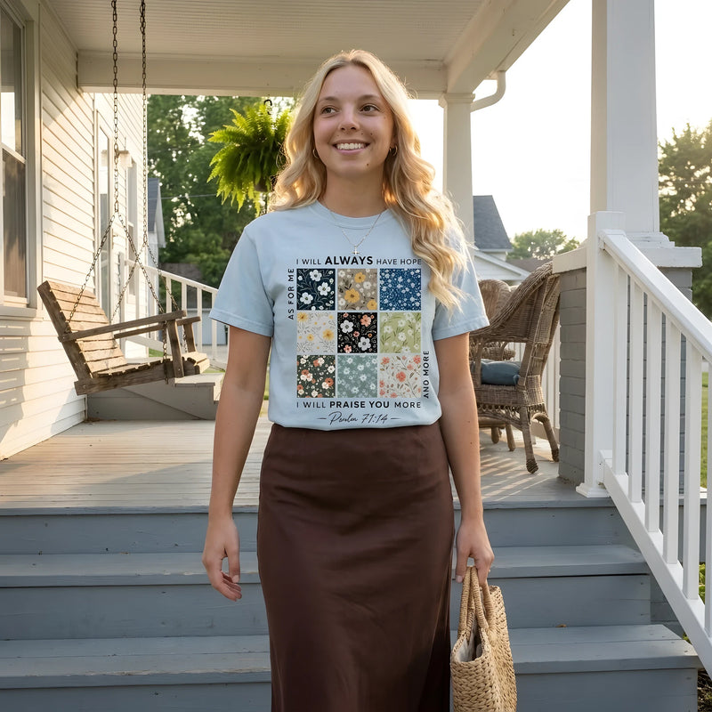 I Will Always Have Hope worn by a model | Chambray model front