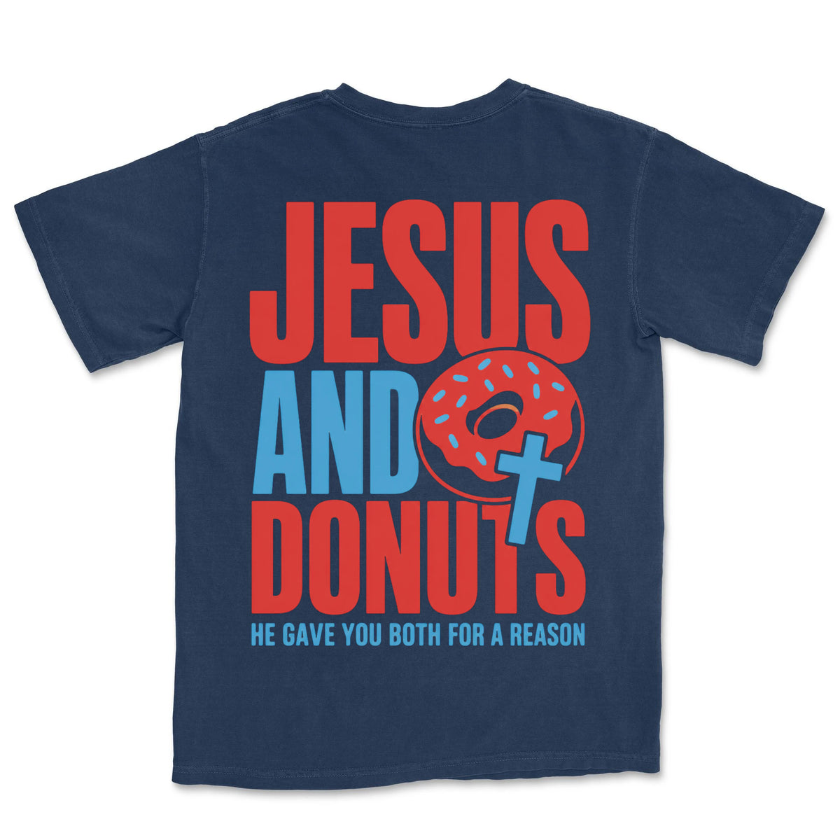 Jesus And Donuts | Navy back