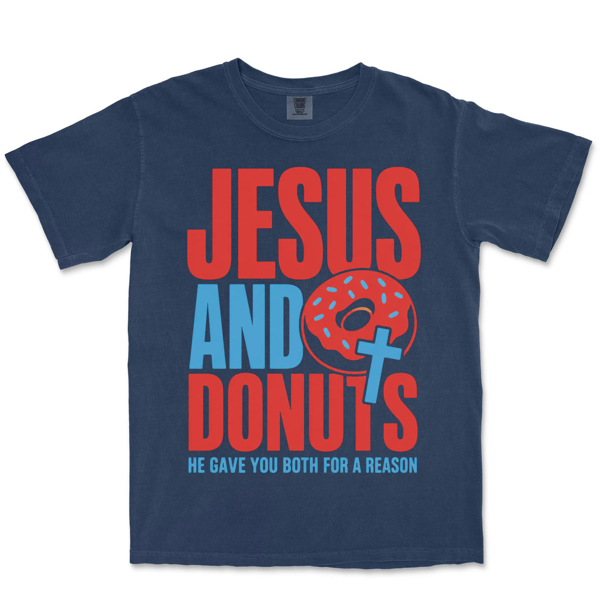 Jesus And Donuts | Navy front